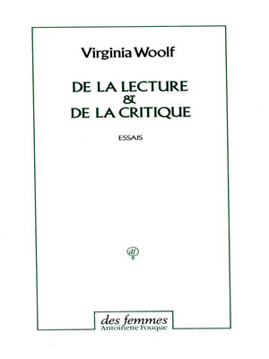 cover image of De la lecture et de la critique